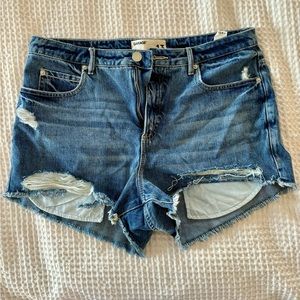 Garage Festival Distressed Jean Shorts